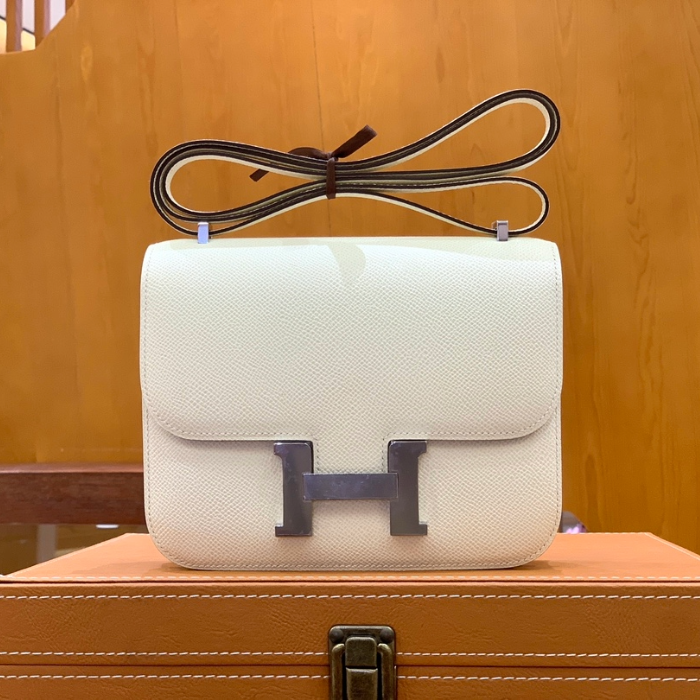 그린엘 에르메스 콘스탄스 18 엡송 크림 화이트 실버 버클