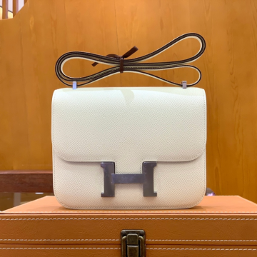 그린엘 에르메스 콘스탄스 18 엡송 크림 화이트 실버 버클