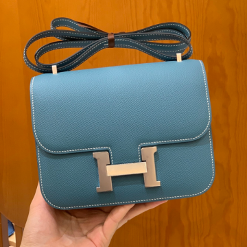 그린엘 에르메스 콘스탄스 18 데님 블루 실버 버클