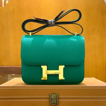 그린엘 에르메스 콘스탄스 18 엡송 벨벳 그린 골드 버클