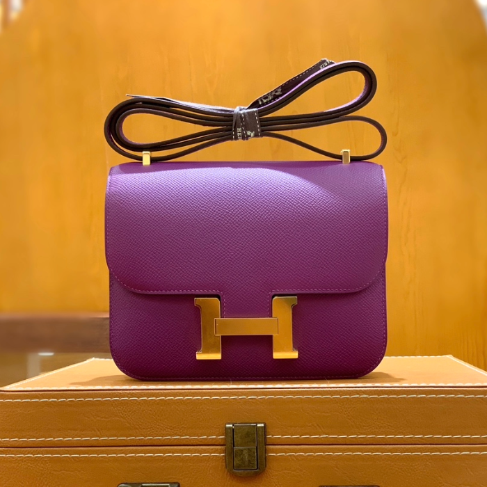 그린엘 에르메스 콘스탄스 18 엡송 아네모네 퍼플 골드 버클