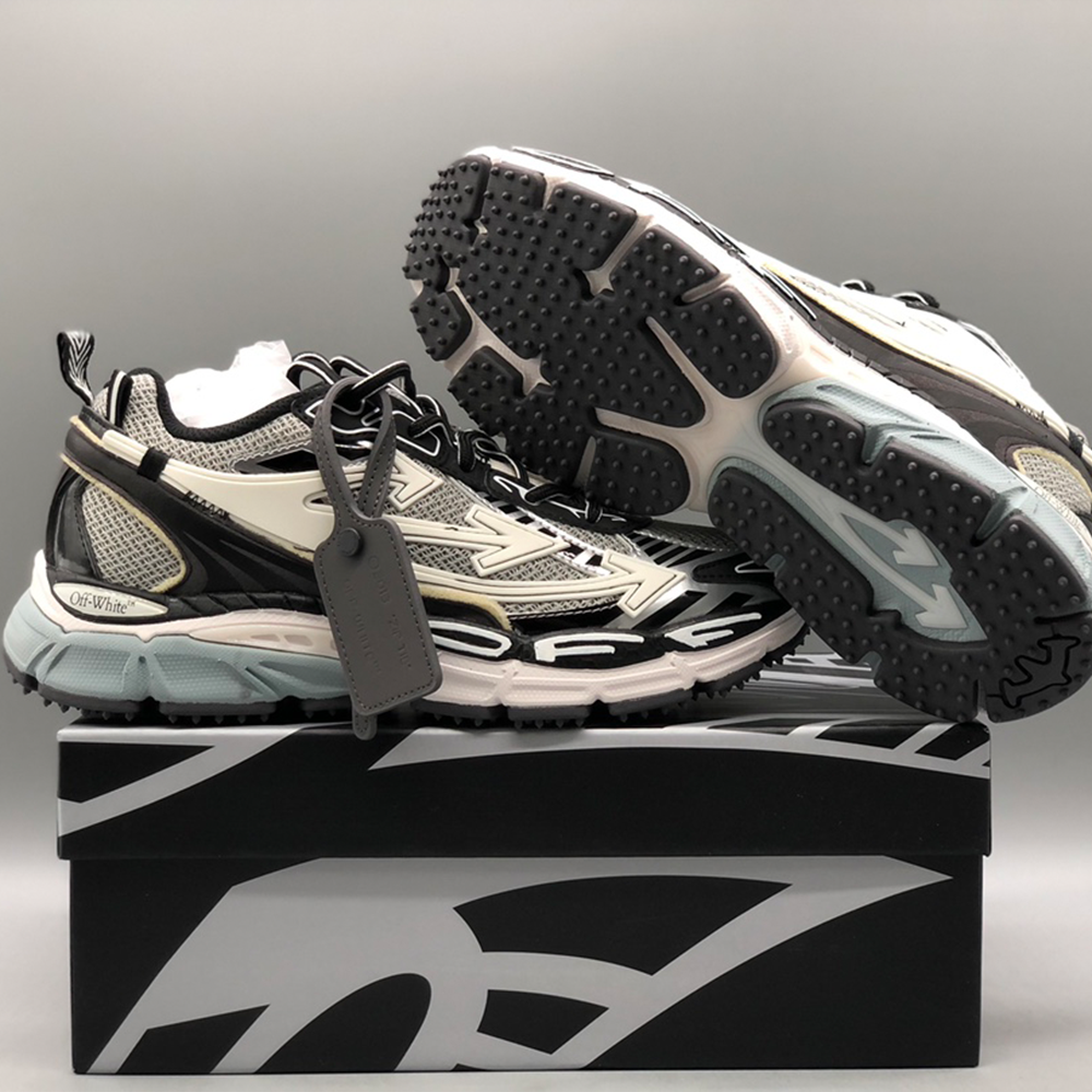 오프화이트 화이트 & 블랙 비 라이트 백 스니커즈