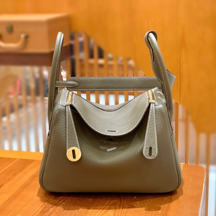 그린엘 에르메스 린디 26 그레이 골드 버클