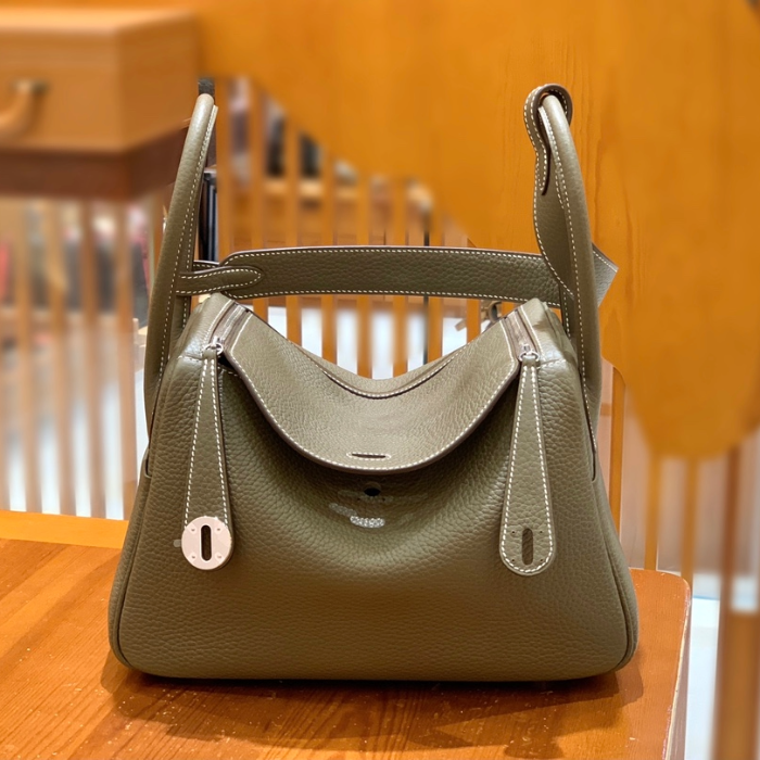 그린엘 에르메스 린디 26 그레이 실버 버클