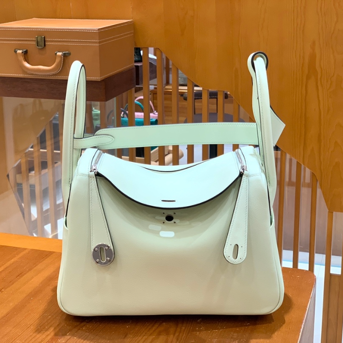 그린엘 에르메스 린디 26 스위프트 버블 그린 실버 버클