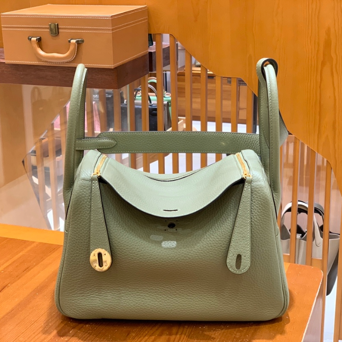 그린엘 에르메스 린디 26 세이지 그린 골드 버클