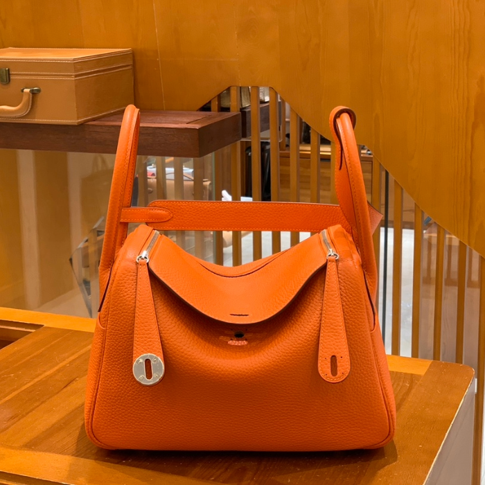 그린엘 에르메스 린디 26 오렌지 실버 버클
