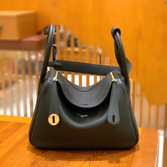 그린엘 에르메스 린디 26 블랙 골드 버클