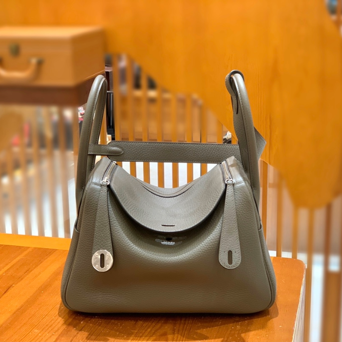 그린엘 에르메스 린디 26 퓨터 그레이 실버 버클