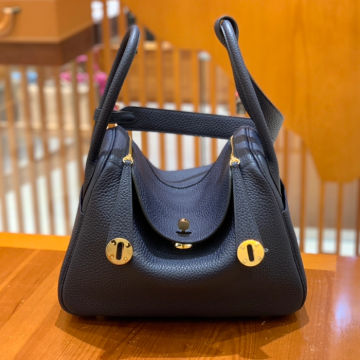 그린엘 에르메스 린디 26 사파이어 블루 골드 버클