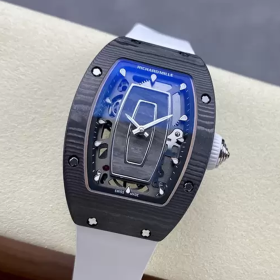 G+공장 리차드밀 RM07-01 블랙 카본 화이트 러버밴드