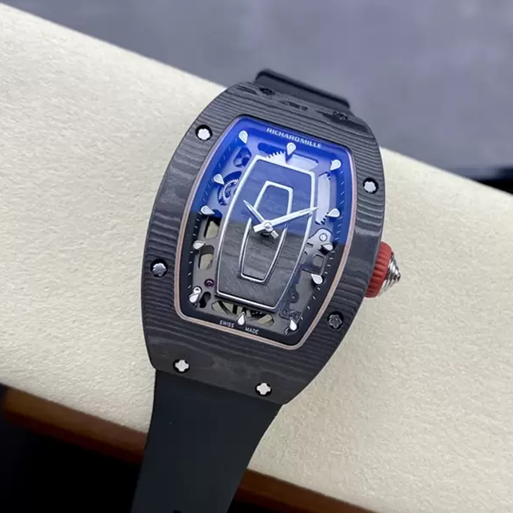 G+공장 리차드밀 RM07-01 블랙 카본 블랙 러버밴드