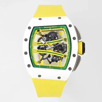 ZF공장 리차드밀 요한 블레이크 화이트 세라믹 옐로우 러버밴드