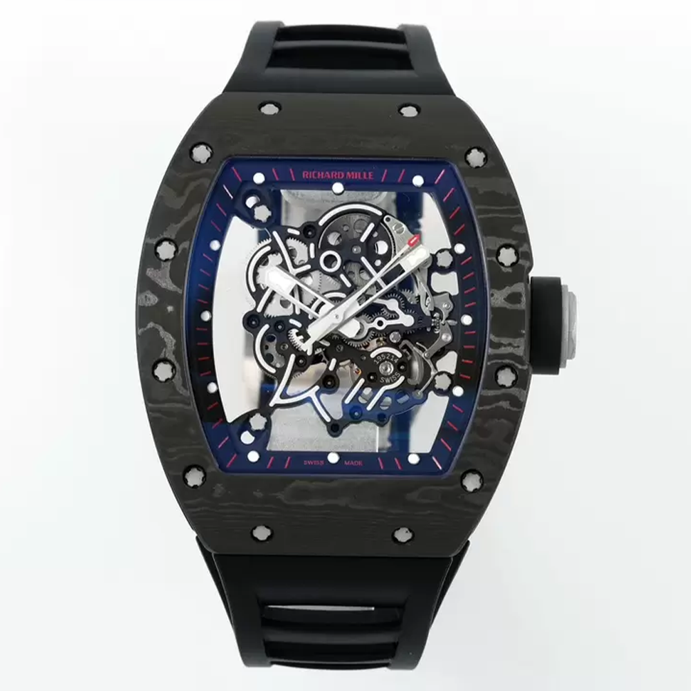 ZF공장 리차드밀 부바왓슨 RM-055 블랙카본 / 네이비 / 블랙 러버밴드