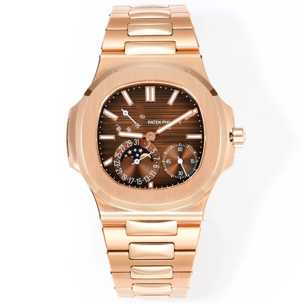 OME공장 파텍필립 노틸러스 문페이즈 브라운 다이얼 로즈골드 금통 5712R