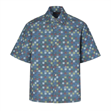 루이비통 다미에 샴브레이 쇼트 슬리브드 셔츠