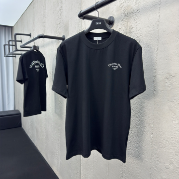 디올 아뜰리에 프린팅 반팔 티셔츠 블랙