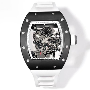 RM공장 리차드밀 부바왓슨 RM-055 블랙 세라믹 / 화이트 러버밴드