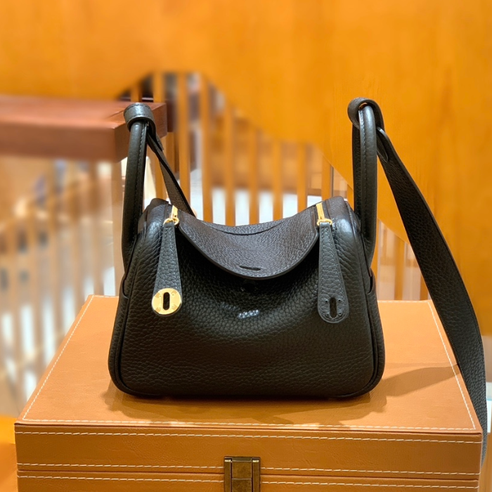 그린엘 에르메스 린디 미니 블랙 골드 버클