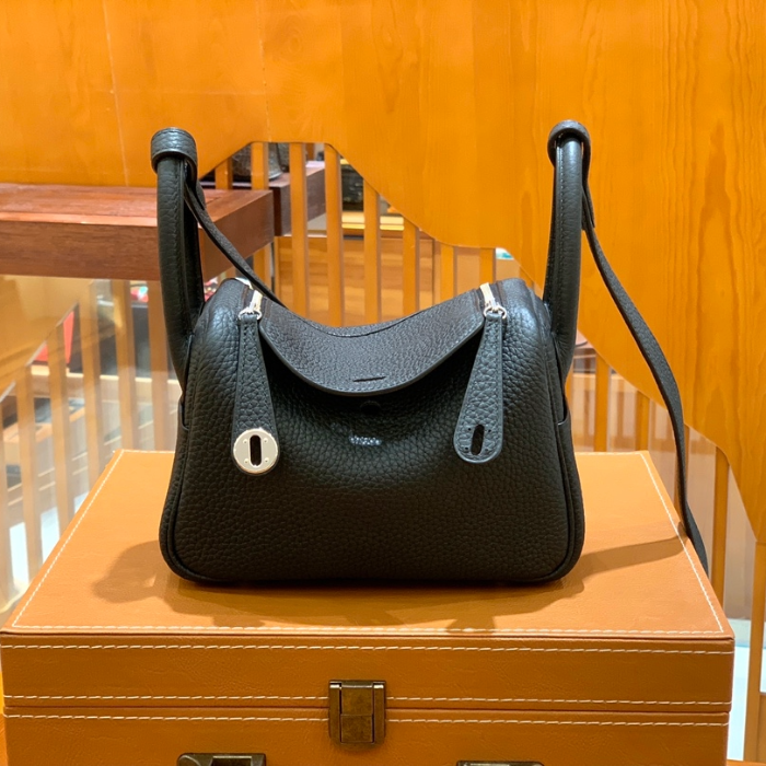 그린엘 에르메스 린디 미니 블랙 실버 버클