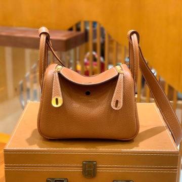 그린엘 에르메스 린디 미니 골드 브라운 골드 버클