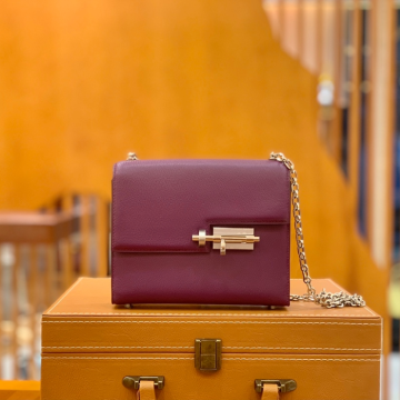 그린엘 에르메스 베루 체인 미니 백 아네모네 퍼플 실버 버클