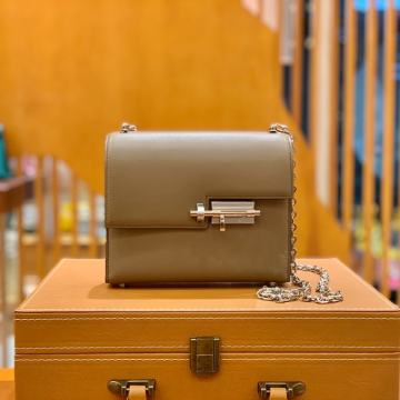 그린엘 에르메스 베루 체인 미니 백 브라운 실버 버클