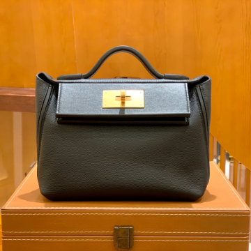 그린엘 에르메스 2424 백 미니 블랙 골드 버클