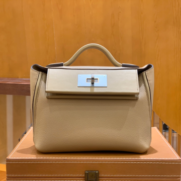 그린엘 에르메스 2424 백 미니 밀크티 실버 버클