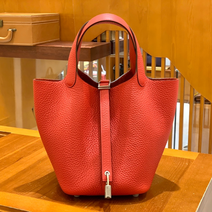 그린엘 에르메스 피코탄 18 하트 레드 실버 버튼