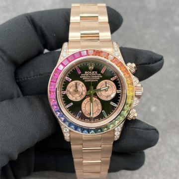 CNC 롤렉스 데이토나 레인보우 M116595R 18K 로즈골드 금통