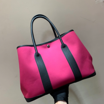 반수공 에르메스 가든파티 30 로즈 아잘리 캔버스 블랙 네곤다