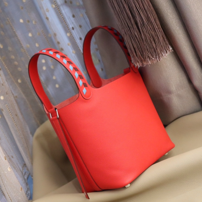 반수공 에르메스 피코탄백 18 트레사쥬 로즈 은장 앱송