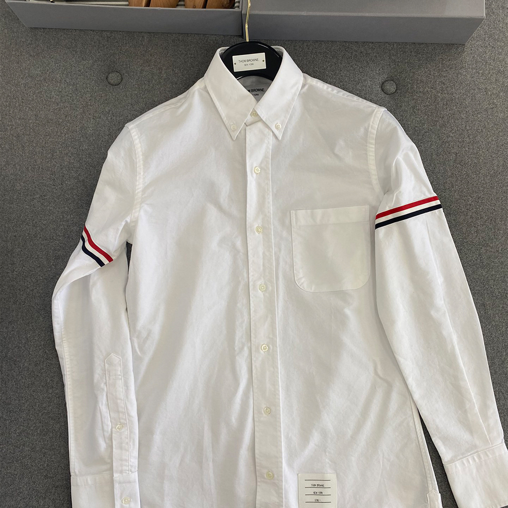 톰브라운 클래식 암밴드 옥스포드 셔츠 화이트