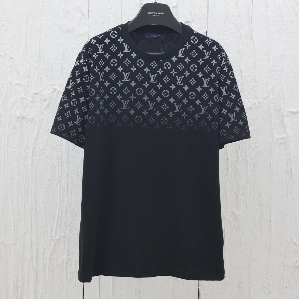 루이비통 그라디언트 코튼 티셔츠 블랙