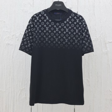 루이비통 그라디언트 코튼 티셔츠 블랙