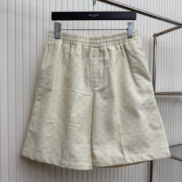 구찌 아이보리 GG 코튼 자카드 버뮤다 쇼츠