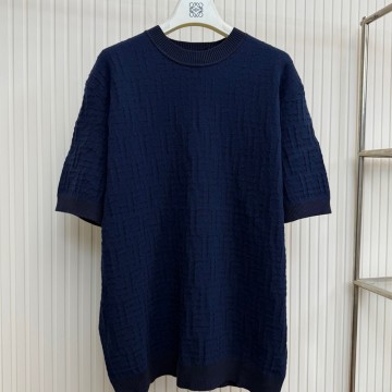 펜디 테리 코튼 티셔츠 네이비