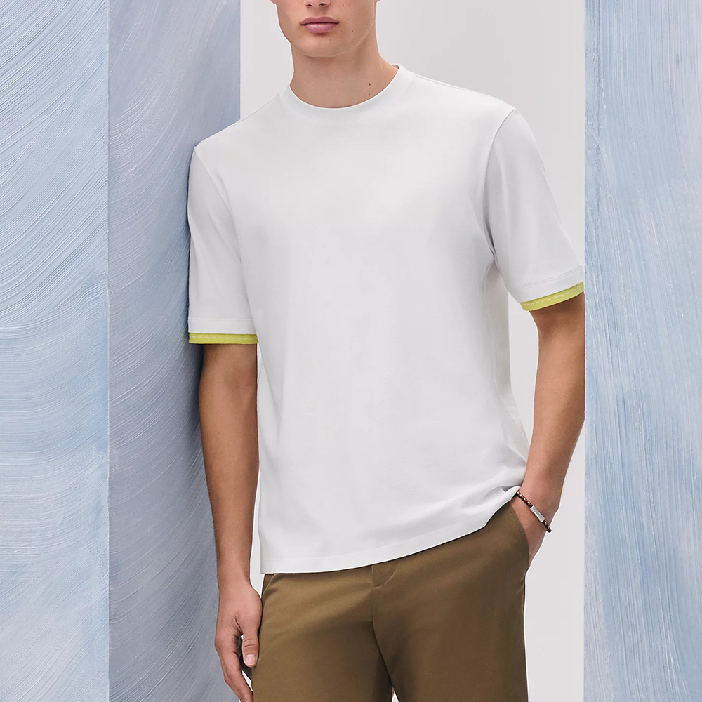 에르메스 새들러 스티치 티셔츠 화이트