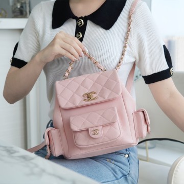 팬더샵 샤넬 23K 뉴 듀마 라지 백 핑크 골드