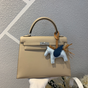 반수공 에르메스 켈리백 25 베이지 은장 엡송