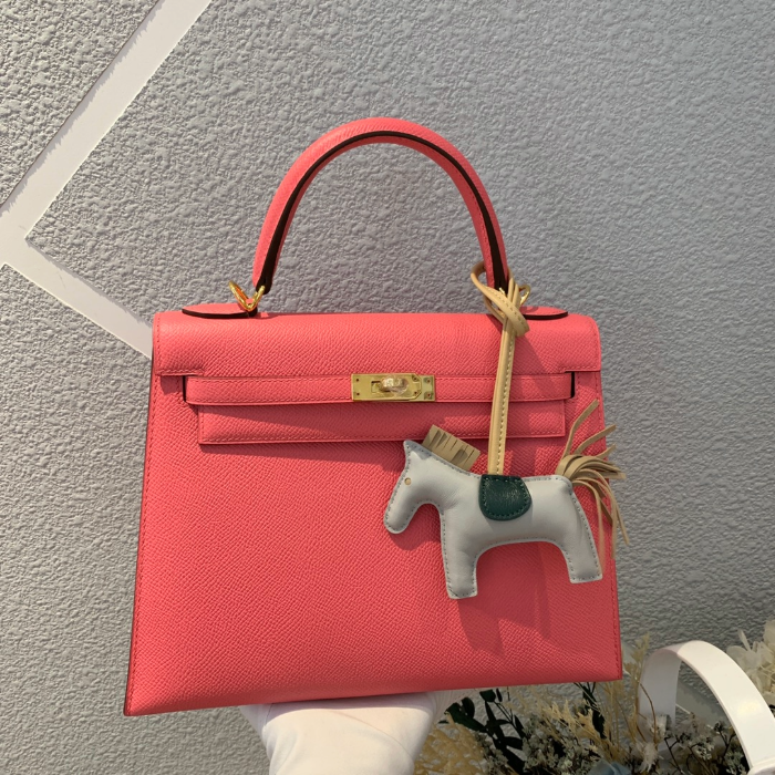 반수공 에르메스 켈리백 25 립스틱 금장 엡송
