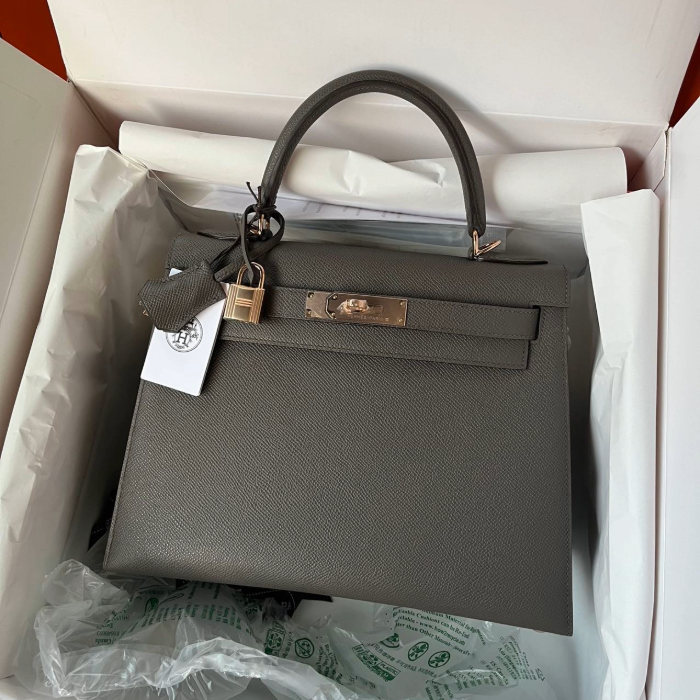 반수공 에르메스 켈리백 25 다크 그레이 로즈골드 버클 앱송