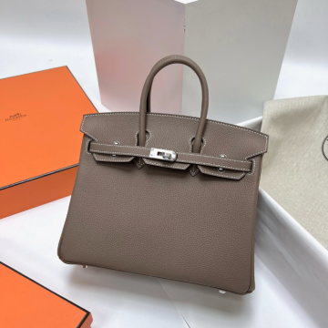 반수공 에르메스 버킨백 25 에토프 은장 토고가죽