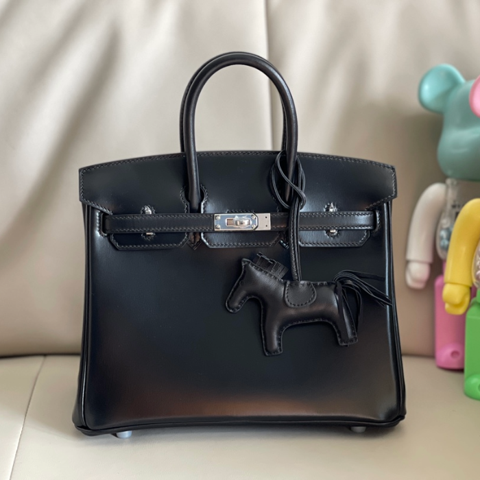 반수공 에르메스 버킨백 25 블랙 은장 스위프트가죽