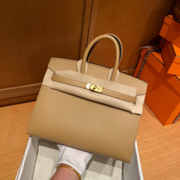 반수공 에르메스 버킨백 25 바르살라브라운 금장 엡송