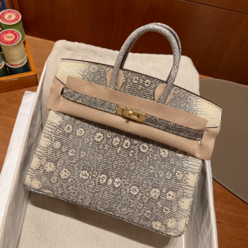 반수공 에르메스 버킨백 25 히말라야 금장 리자드가죽