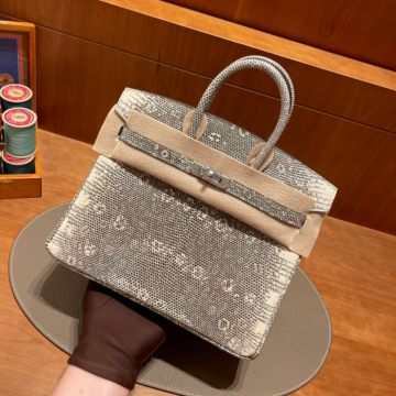 반수공 에르메스 버킨백 25 히말라야 은장 리자드가죽