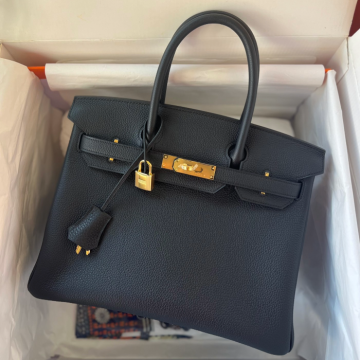 반수공 에르메스 버킨백 30 블랙 금장 토고가죽