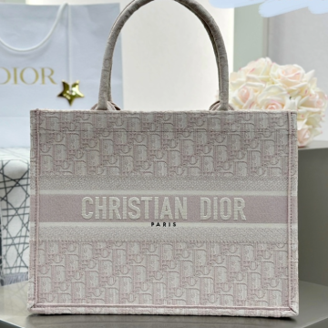 디올 오블리크 자수 북토트 토트백 핑크 스몰 미디움 라지